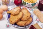 Golden Slices Of Bread Stock Photo