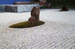 Zen Gardens Typically Contain Gravel And Bare Stones Stock Photo