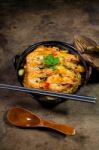 Baked Shrimp Vermicelli Stock Photo