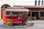 Los Angeles, California/usa - August 10 : Food Cart Near The Ent Stock Photo