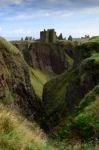 Dunnottar Castle In Aberdeen, Scotland Stock Photo