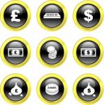 Money Icon Set Stock Photo