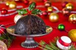 Christmas Pudding Stock Photo