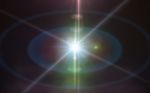 Lens Flare Or Star Flare In Black Background.modern Nature Flare Effect With Black Background For Overlay Design Stock Photo