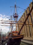 Close-up Of The Golden Hind In London Stock Photo