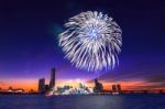 Seoul International Fireworks Festival In Korea Stock Photo