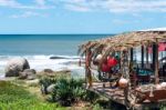 Typical Restaurant On The Coast Of Uruguay. Rocha, Punta Del Dia Stock Photo