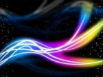 Flourescent Swirls Background Shows Swirly Pattern At Night
 Stock Photo