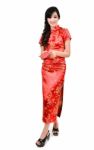 Pretty Women With Cheongsam Stock Photo