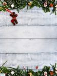 Christmas Decoration, Xmas Concept And Idea In Winter With Snow Stock Photo