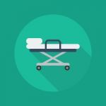 Medical Flat Icon. Stretcher Stock Photo