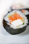 Fresh Sushi Choice Combination Assortment Selection Stock Photo