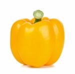 Yellow Pepper Isolated On The White Background Stock Photo