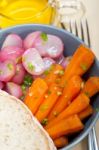 Steamed  Root Vegetable On A Bowl Stock Photo