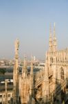 Milan, Italy/europe - February 23 : Detail Of The Skyline Of The Stock Photo