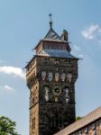 Cardiff, Wales - June 8 : Tower At Cardiff Castle In Cardiff On Stock Photo