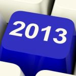 2013 Key On Keyboard Stock Photo