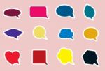 Speech Bubble Icons Stock Photo