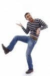 Young Male Dancing Stock Photo