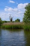 View Of Turf Fen Mill At Barton Turf Stock Photo