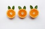 Fresh Orange Citrus Fruit Isolated Stock Photo