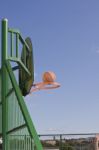 Basketball Goal With Ring Stock Photo