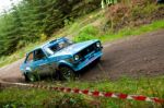 J. Coleman Driving Ford Escort Stock Photo