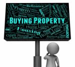 Buying Property Represents Real Estate And Apartment 3d Rendering Stock Photo