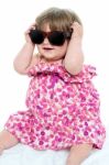 Toddler Wearing Classy Shades Stock Photo