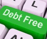 Debt Free Key Means Financial Freedom
 Stock Photo