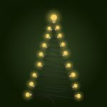 Colorful Light Bulbs And Christmas Tree Symbol .merry Christmas Stock Photo