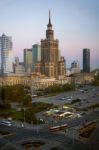 Palace Of Culture And Science In Warsaw Poland Stock Photo