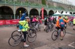 London To Brigton Cycle Ride To Raise Money For The British Hear Stock Photo