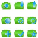 Folder Icons Stock Photo