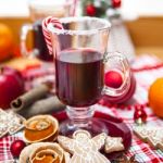 Mulled Wine With Spices And Gingerbread Cookies Stock Photo