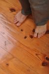 Man Bare Feet Stock Photo