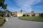 Approach To Wilanow Palace In Warsaw Stock Photo