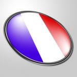 French Badge Represents National Flag And Badges Stock Photo