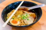 Ramen Shoyu Japanese Food Style Stock Photo