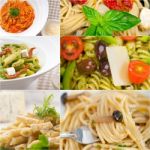 Collection Of Different Type Of Italian Pasta Collage Stock Photo