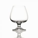 Empty Brandy Glass Stock Photo