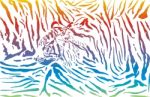 Tiger Abstract Pattern Background Stock Photo