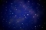 Stars In Night Sky Stock Photo