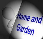 Home And Garden Sign Displays Indoors And Outdoors Design Stock Photo