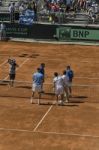 Juan Martin Del Potro, Guido Pella, Fabio Fognini And Paolo Lore Stock Photo