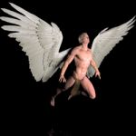 Enlighted Angel In Flight Stock Photo