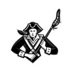 Girl Patriot Lacrosse Player Mascot Stock Photo