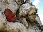 Carved Angel Headstone Stock Photo