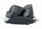 Charcoal Isolated On The White Background Stock Photo