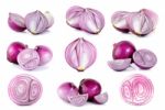 Red Onion Isolated On The White Background Stock Photo